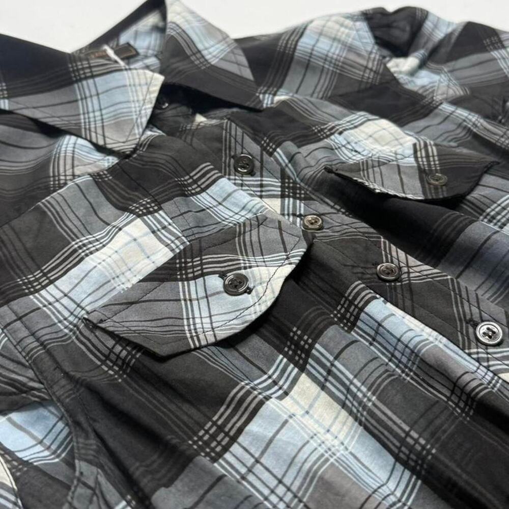 BCBG Maxazria Y2K Office Siren Plaid Polo short sleeve full length size small - Picture 4 of 7